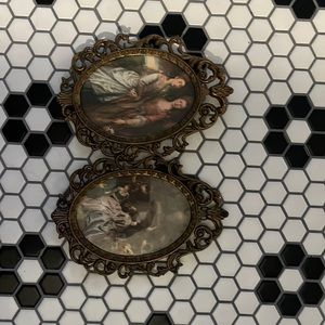 Made in Italy brass picture frames antique and Victorian style MCM